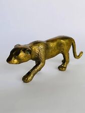 Heavy Vintage Bronze Brass Statue Animal Panther Home Decor Solid Beautiful Art picture