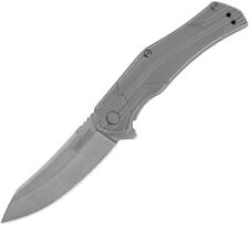 Kershaw Husker Framelock A/O Stonewash Folding 8Cr13MoV Pocket Knife 1380WMX picture