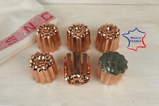 6 Copper canele molds Large 2.1 inches 6 Copper Cannele made in France picture