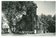 Postcard Vintage 1960s Marengo Iowa  RPPC First Presbyterian Church Real Photo picture