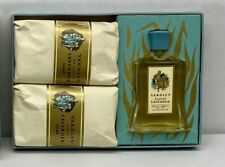 VINTAGE YARDLEY ENGLISH LAVENDER PERFUME & 2 SOAP SET 1940's Ladies Gift Set Box picture