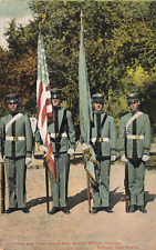 LP43 Roswell New Mexico Military Institute Color Guard Flags 1911  Postcard picture
