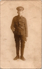 WW1 rppc Young soldier East Lancashire regiment postcard a20 picture