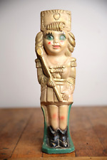 Vintage Marching Band Girl Lady Figure Carnival Chalkware Prize Americana 1940's picture