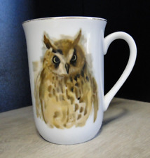 Vintage Enesco Woodland Haven OWL Coffee Mug Tea Cup Owl 1975 picture