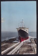 FRANCE III FRENCH LINE LAUNCH REAL PHOTO POSTCARD RPPC ** OFFERS ** picture