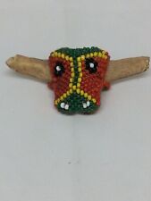 Vintage Beaded Cow Skull On Bone picture
