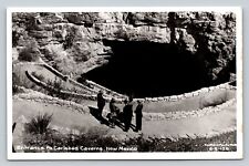 RPPC People View Entrance to Carlsbad Caverns New Mexico VINTAGE Postcard 1280 picture