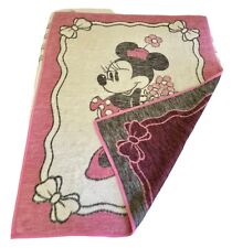 Biederlack Blanket Germany Minnie Mouse Reversible Twin Full Coverlet 58” X 73” picture