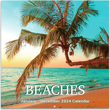 Calendario de Pared 2024 Enero 2024 Diciembre 2024 12” X 24” Abierto Calendario picture