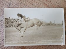 Vintage Rodeo Doubleday Real Pic Post  1910's-1920's Nick Knight Leaving Fidget  picture