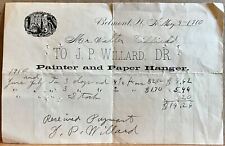 1910 Invoice J. P. Willard Belmont NH New Hampshire Painter Paper Hanger picture