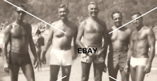 1966 OOAK RPPC Postcard Muscular Men Beach Bulges Beef Cakes Gay Interest picture