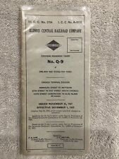 1937 Illinois Central Railroad Passenger Tariff, No. Q-9 of Trip Fares.  Used picture