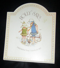 Vintage 1977 12 Month HOLLY HOBBIE Memo CALENDAR Happy Thoughts 10x12