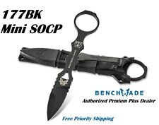 Benchmade 177BK Mini SOCP  Plain Spear Point with finger ring and sheath picture