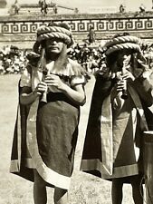 ZJ Photo RPPC Postcard Mayan Aztec Men Clothing Garb Drums Ceremony 1950-60's picture