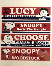 Vote For Snoopy, Charlie Brown & Lucy For President Bumper Stickers Peanuts picture
