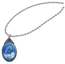 Mother and Child Cameo Pendant Features 18in Rope Chain Comes Boxed picture