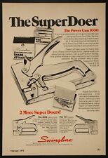Swingline Power Gun 1000 Staple Gun Vintage Print Ad 1973 picture
