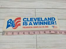 Cleveland Is A Winner 1980 Presidential Debate Bumper Sticker TV8 Channel 8 WJKW picture