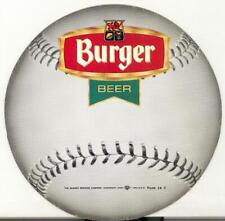 VINTAGE Burger Beer Coaster CINCINNATI OHIO Former Sponsor Of  Cincinnati Reds picture
