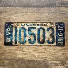 Original WEST VIRGINIA 1916 1917 License Plate - 10503 - Good Condition picture