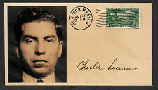 Lucky Luciano collector's envelope w original period stamp 82 years old 655OP  picture