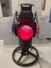 Adlake 4 Way Railroad Lantern Lamp Light Electrified On Base 12 Foot + Cord picture