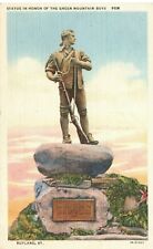 Statue of the Green Mountain Boys Rutland VT Linen Postcard Not Posted-49c picture