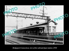 OLD 8x6 HISTORIC PHOTO OF BRIDGEPORT CONNECTICUT THE RAILROAD STATION c1950 picture