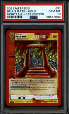 Rare 2021 Metazoo Nightfall 1st Edition #31 Hell's Gate - Holo PSA 10 GEM MINT picture