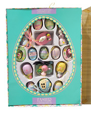 Easter Celebration: 16 Piece Wooden Ornament Set, Style # 83231 picture