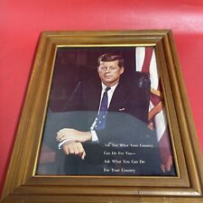 Vintage Picture Of John F. Kennedy With Famos Quote Ask Not. picture