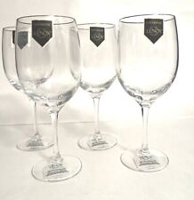 [Set of 4] Lenox Lead Crystal Solitaire Platinum Iced Beverage Glasses New Set picture