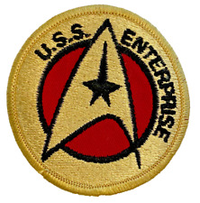 NEW VTG USS Enterprise Iron on 3.0” Embroidered Patch United Federation Planets picture
