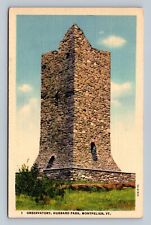 Montpelier VT- Vermont, Observatory, Hubbard Park, Vintage Postcard picture