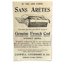 San Aretes Cod Fish 1894 Advertisement Victorian Caswell Livermore 3 ADBN1oo picture
