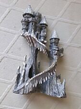 Vintage Pure Pewter Castle With Crystal Figure picture