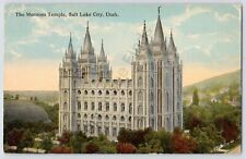 The Mormon Temple Salt Lake City, UT Utah 1914 Postmarked Antique Postcard picture