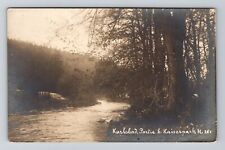 Czech Republic Karlsbad Karlovy Vary Kaiserpark River, RPPC Vintage Postcard picture