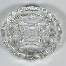 Vintage Crystal Cut Decorative Glass Cigar Ashtray 8