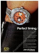 1960s Doxa Sub 200 diving diver's watch photo vintage ad NEW poster 18x24 picture