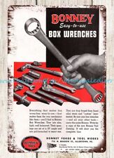 1946 Bonney Forge Tool Works Wrench metal tin sign reproduction wall decor picture