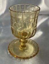 Vintage Amber Glass Ashtray Cigarette Holder with Engraving MCM picture