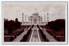 c1910's Beautiful Architecture Taj Mahal View Agra India RPPC Unposted Postcard picture