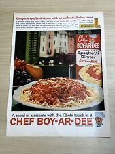 Chef Boy-Ar-Dee Spaghetti Dinner Vintage 1961 Print Ad Life Magazine picture