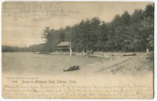 Putnam CT Scene in Wildwood Park Boats River Woods Pavilion 1905 Awesome picture