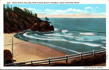 Postcard Dead Man's Hollow Ocean Beach Highway Seaview Washington WA Andrews picture