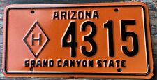 BEAUTIFUL UNISSUED 1966 BASE ARIZONA HIGHWAY DEPARTMENT LICENSE PLATE, H 4315 picture